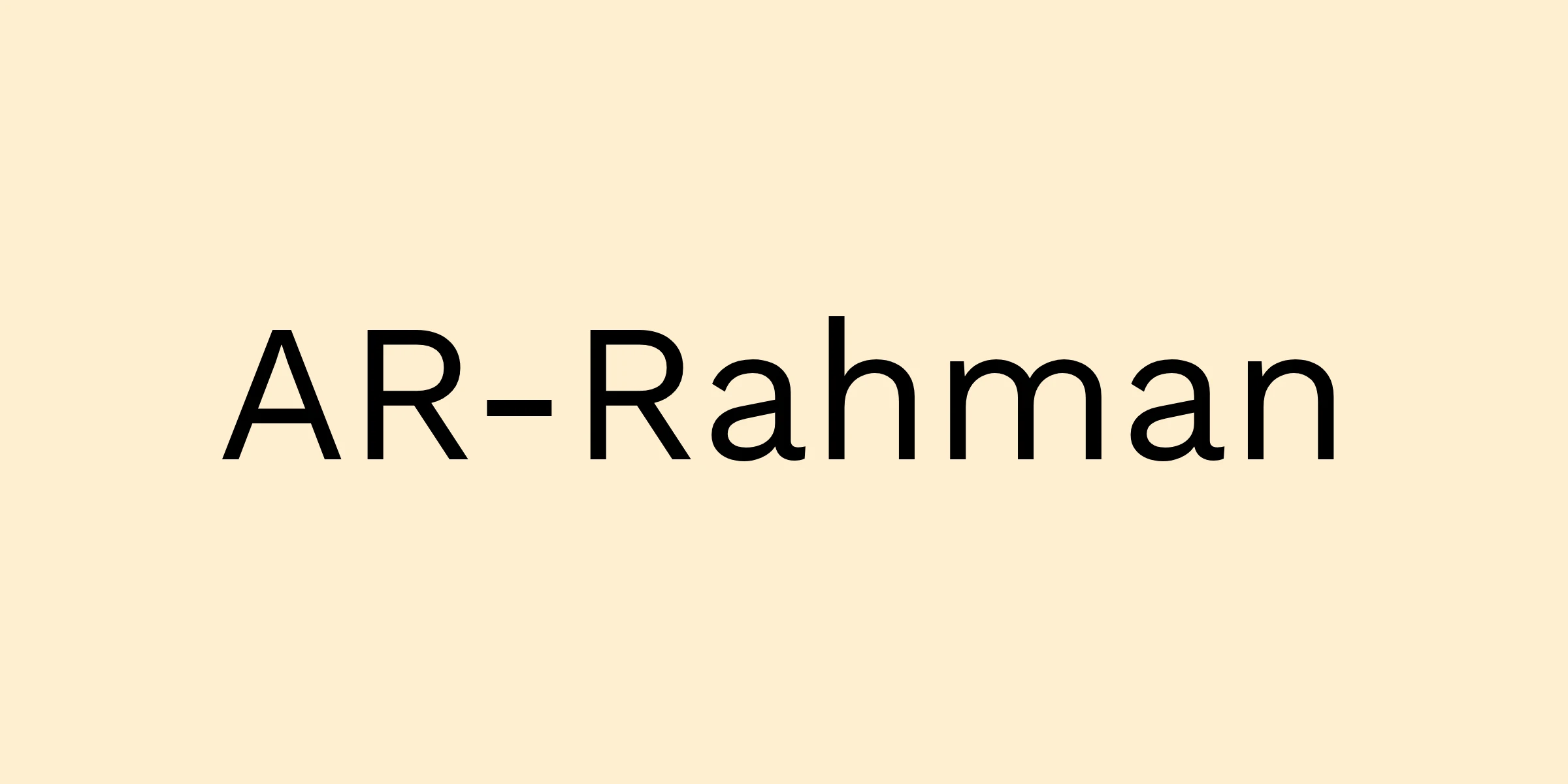 AR-RAHMAN